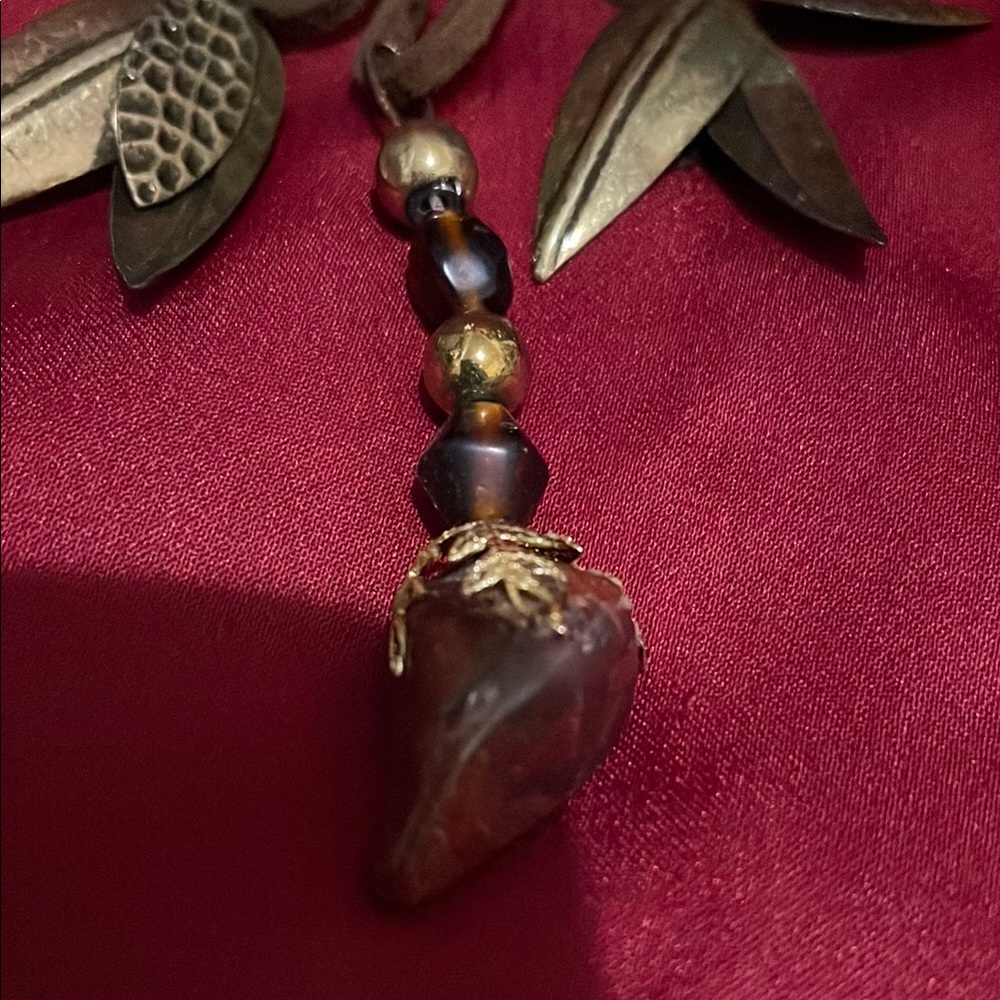 Brown Bohemian Necklace with Pendant - Picture 2 of 4